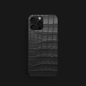 Slim Case Edition Black For iPhone 16 Pro In Alligator