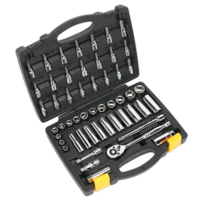 Socket Set 52pc 3/8"Sq Drive 6pt WallDrive¨ Metric