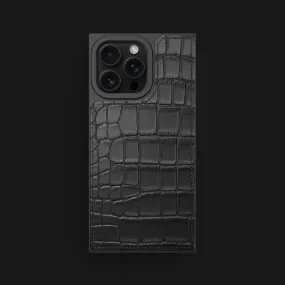 Square Case Edition Black For iPhone 16 Pro Max In Alligator