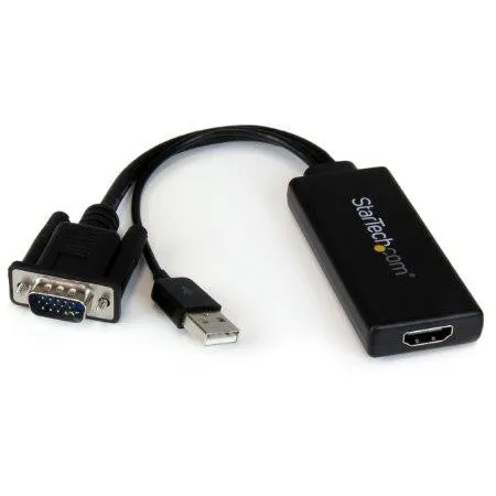 Startech Vga To Hdmi Adapter With Usb Audio & Power -portable Vga To Hdmi Converter -1080