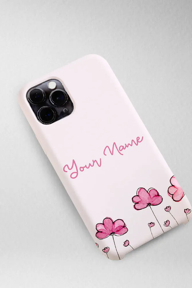 Stylish Pink Customized Hard Mobile Case - iPhone, Samsung, OnePlus & Xiaomi