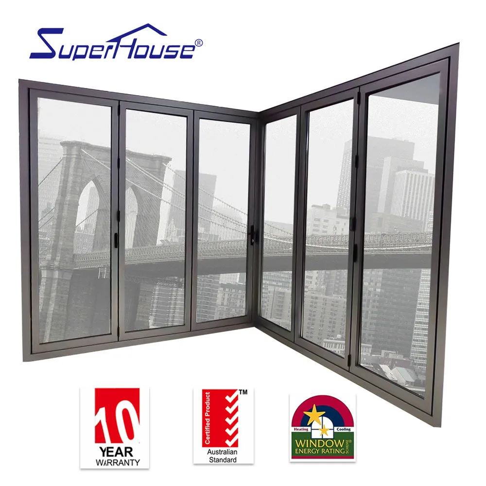 Superwu Customized aluminum glass folding/ bifold door designs