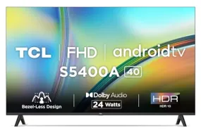 TCL 101 cm (40 inches) Bezel-Less S Series Full HD Smart Android LED TV 40S5400A (Black)