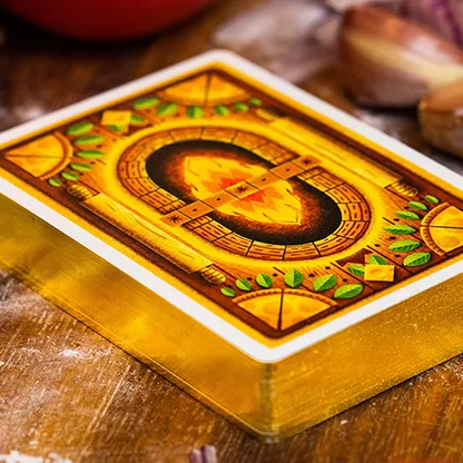 The Royal Pizza Palace (Gilded) Playing Cards Set by Riffle Shuffle