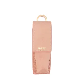 UMBI Personalized Leather Lipstick Bag - Powder Pink