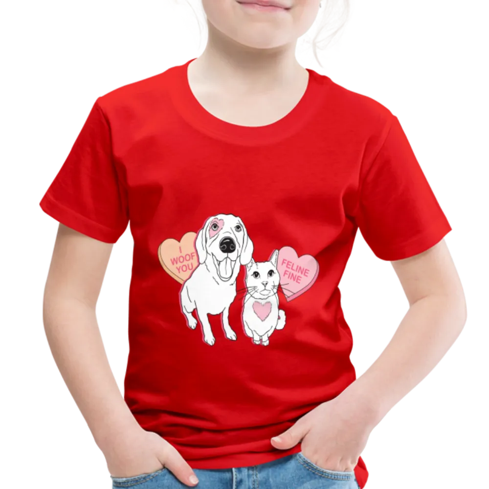 Valentine Hearts Toddler Premium T-Shirt