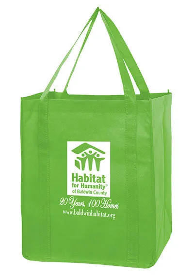 Wholesale Recession Buster Non Woven Grocery Tote Bag with Poly Board Insert - RB131015