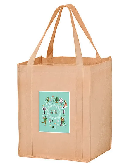 Wholesale Recession Buster Non Woven Grocery Tote Bag with Poly Board Insert - RB131015