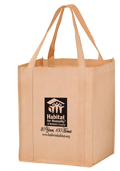 Wholesale Recession Buster Non Woven Grocery Tote Bag with Poly Board Insert - RB131015