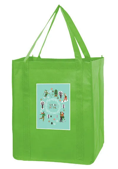 Wholesale Recession Buster Non Woven Grocery Tote Bag with Poly Board Insert - RB131015