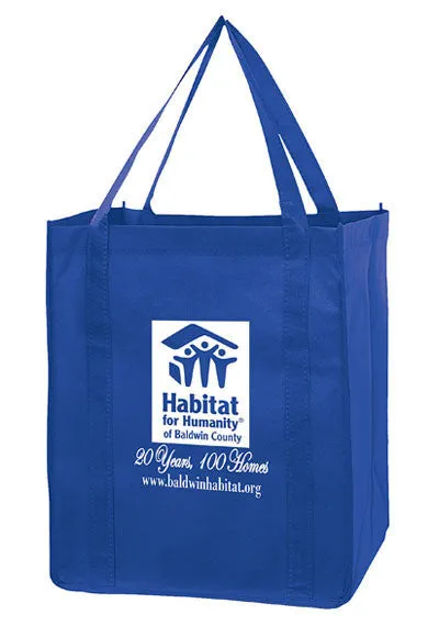 Wholesale Recession Buster Non Woven Grocery Tote Bag with Poly Board Insert - RB131015