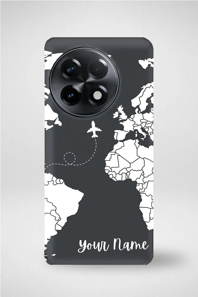 World Map Customized Hard Mobile Case - iPhone, Samsung, OnePlus & Xiaomi