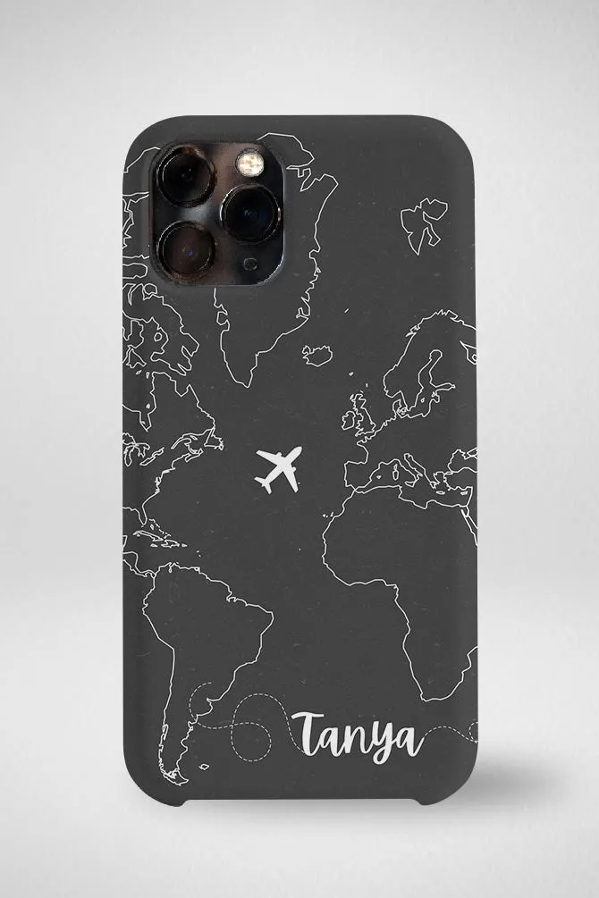 World Map Customized Hard Mobile Case - iPhone, Samsung, OnePlus & Xiaomi