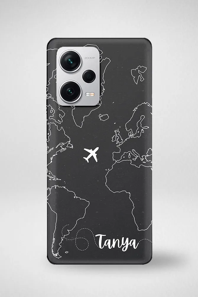 World Map Customized Hard Mobile Case - iPhone, Samsung, OnePlus & Xiaomi