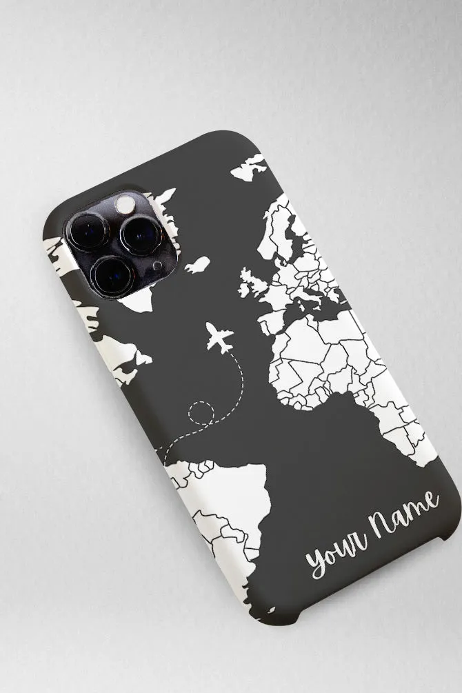 World Map Customized Hard Mobile Case - iPhone, Samsung, OnePlus & Xiaomi