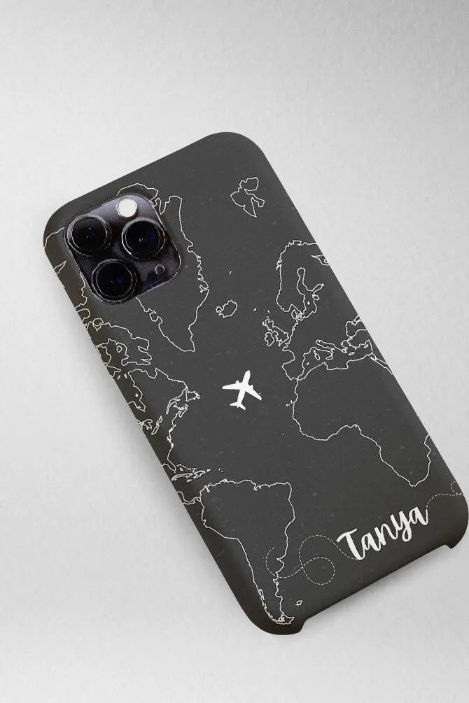 World Map Customized Hard Mobile Case - iPhone, Samsung, OnePlus & Xiaomi