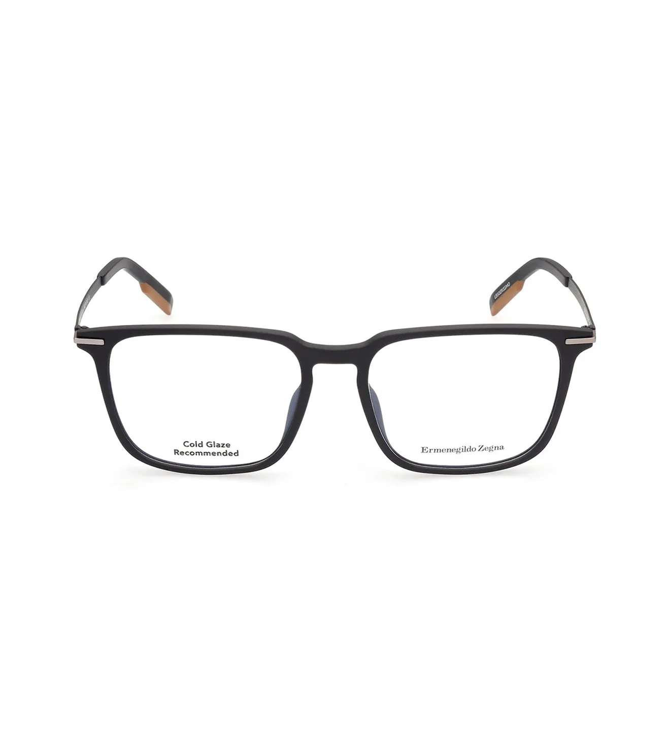 Zegna Men's Black Square Optical Frame