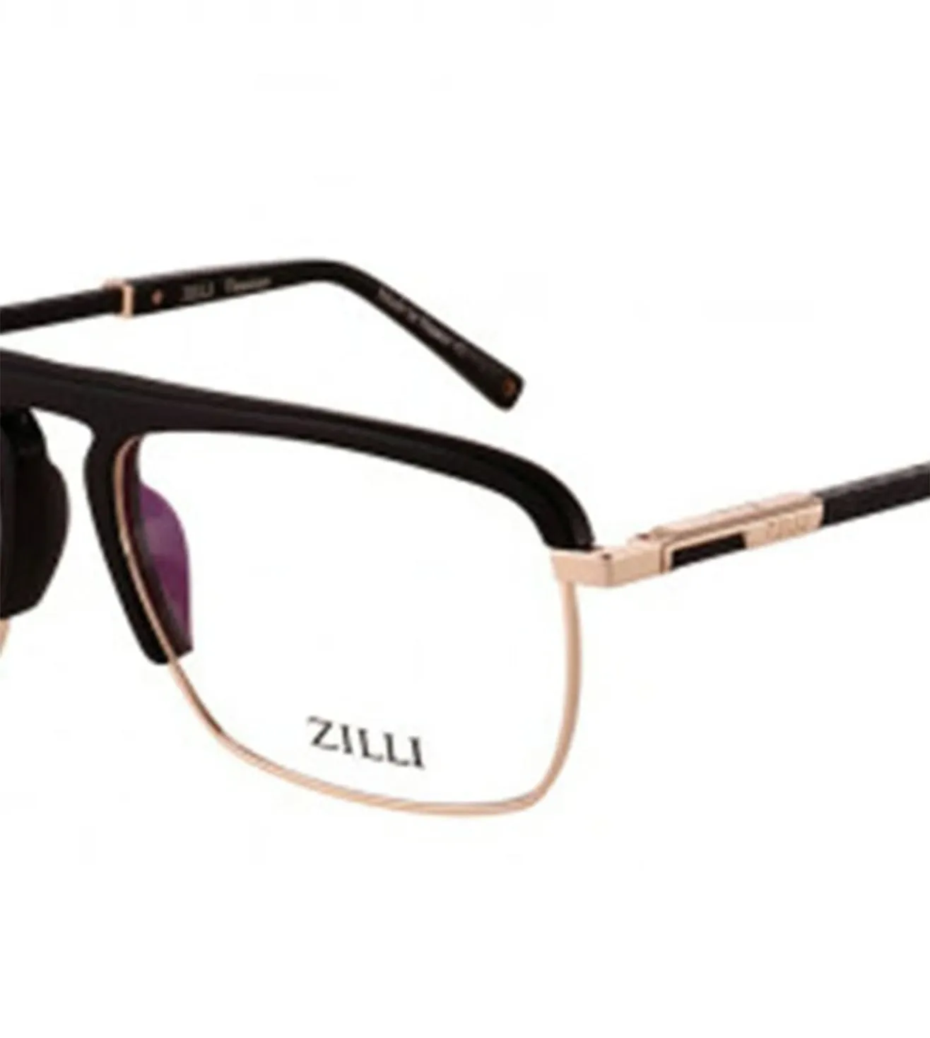 Zilli Men's Black Square Optical Frames