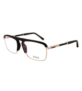 Zilli Men's Black Square Optical Frames