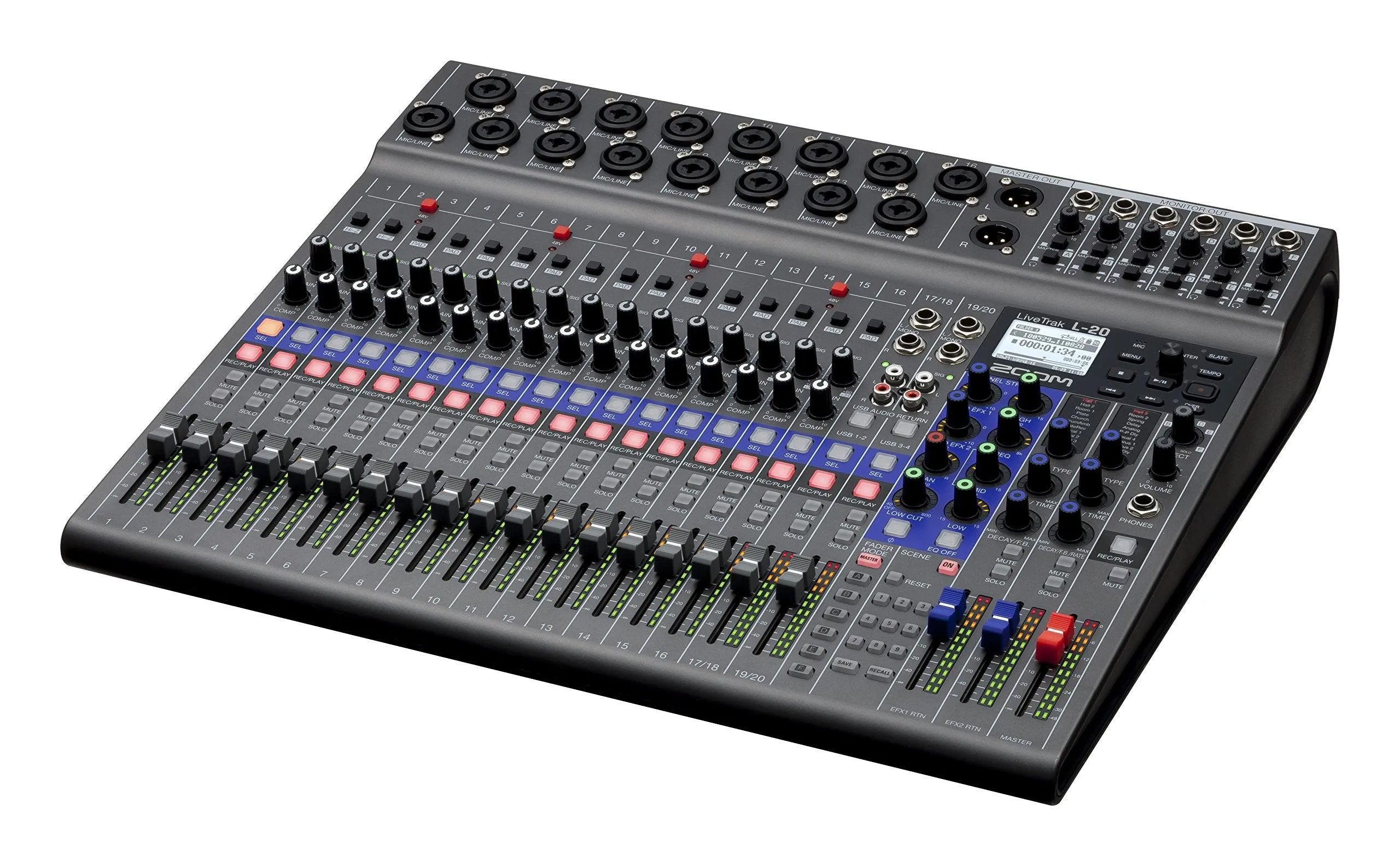 Zoom LiveTrak L-20 Digital Mixer & Multitrack Recorder.