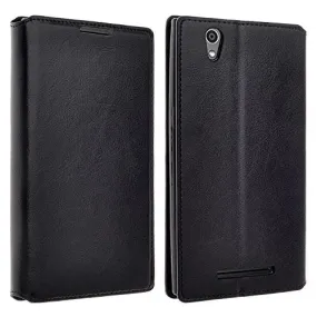 ZTE Lever LTE | Z936L Case, Slim Magnetic Flip Wallet Kickstand Cover - Black